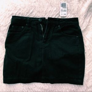 Black jean skirt